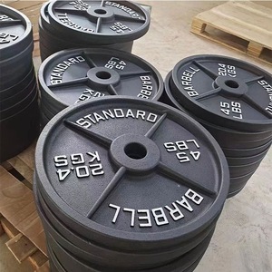 Placa de agarre de parachoques de entrenamiento de gimnasio comercial Agujero grande Alto elástico Cross-Border Tabletas de <span class=keywords><strong>pesas</strong></span> de acero coloridas para peso - Product Image 6