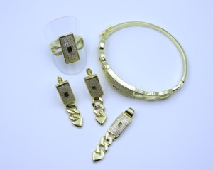 Collar de cadena cubana de estilo moderno Unisex de oro de 14K, conjunto de joyería de lujo de hip hop fino de alta calidad, conjuntos de bisutería para mujer - Product Image 1