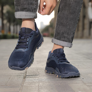 Chaussures de randonnée pour hommes, dessus en mesh, bout rond, respirantes, semelle extérieure en caoutchouc, semelle intermédiaire en EVA, toutes saisons, chaussures de marche en plein air - Product Image 2