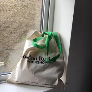 Sac de courses en toile de coton réutilisable, durable et écologique DLBZ, personnalisé et tendance, avec poignées en corde colorées - Product Image 5