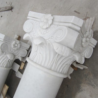 Colonnes de porche romaines en marbre blanc de conception moderne, fabriquées en Chine
