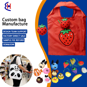 Bolsa de Compras Plegable con Diseño de Dibujos Animados, de Algodón Ecológico, Compacta, con Dimensiones Personalizadas, para Proveedores, Distribuidores y Compradores - Product Image 1