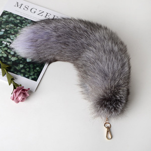 Llavero Cola de Zorro Natural 2026, Cola de Lobo Linda para Cosplay, Llaveros de Coche para Mujer - Product Image 2