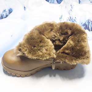 Winter Wool Snow <b>Boots</b> Women Mid Heel Warm Waterproof Non Slip Solid Color <b>Brown</b> Black For Cold Weather - Product Image 3