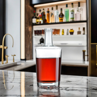 Nouveau design Bouteilles en verre vides givrées Bouteilles en verre 100ml 500ml 750ml Rhum Tequila Vin Brandy Bouteille vide 500ml