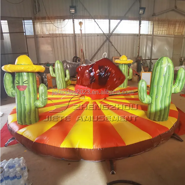 Commercial black exciting mechanical bull inflatable mechanical bull rodeo inflatable bull riding machine