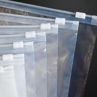 Logo imprimé personnalisé transparent fermeture éclair zip lock emballage transparent vêtements sac t-shirt emballage sacs en plastique poly pour vêtements