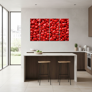 Modern Heart Candy <b>Canvas</b> Print: Elegant Kitchen <b>Wall</b> Decor,SET OF 4 <b>CANVAS</b> - Product Image 3