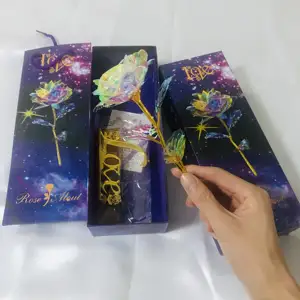 Moederdag 2022 Gift Rainbow Galaxy Rose Flower Met Gift Box