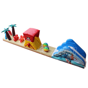 Guerras carrera de obstáculos puente tobogán inflable agua húmeda <span class=keywords><strong>piscina</strong></span> parque infantil gorila inflable Castillo carrera de obstáculos parque infantil - Product Image 2