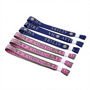 Bracelets promotionnels personnalisables avec logo, bracelets événementiels en tissu, articles promotionnels pas chers - Product Image 1