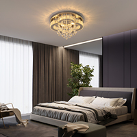 Plafonnier LED Dimmable 25W en Cristal pour Entrée, Couloir, Chambre – Lustre Moderne avec Télécommande
