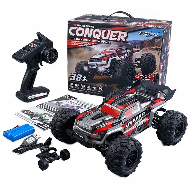 16102 2.4GHZ 4WD Off-Road Auto Drift Vehicle Remote Control Truck 38km/h High Speed RC Car With Light For Adult and Kids