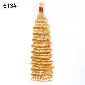 Venta al por mayor trenza Africana Meches Naturel camboyano 100 extensiones de cabello natural Mega cabello humano Rubio paquetes de cabello rizado profundo - Product Image 6