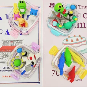 Borrador de lápiz desmontable de estilo de dibujos animados de astronauta nuevo creativo ensamblado dulce regalo para el Día de los niños - Product Image 6