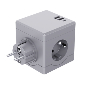 Prise de courant universelle EU Cube avec protection contre les surtensions, prises multiples avec 3 ports de charge USB, multiprise intelligente étendue - Product Image 4