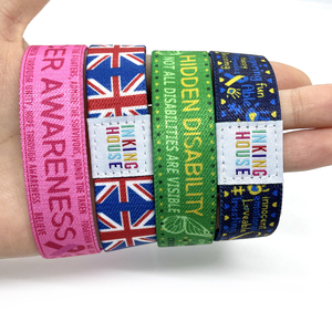 Bracelet <span class=keywords><strong>de</strong></span> sport en polyester personnalisé pour homme, bracelet en tissu élastique, imperméable, logo personnalisé, personnalisé pour les événements - Product Image 1