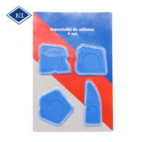 Kit de 4 outils de calfeutrage en silicone, racloir de déjointage PP ABS, outils de finition pour salle de bain et cuisine