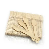 Disposable Wooden Fork Knife and Spoon, Biodegradable