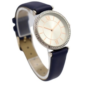 Montre à bracelet en cuir pour femme, minimaliste, avec marquage des heures en chiffres romains, personnalisable en petite quantité, écologique - Product Image 2