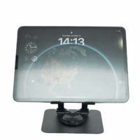 Support de tablette en métal, base rotative à 360°, angle d'inclinaison réglable à 180°, support pour appareil électronique, conception ergonomique, pliable
