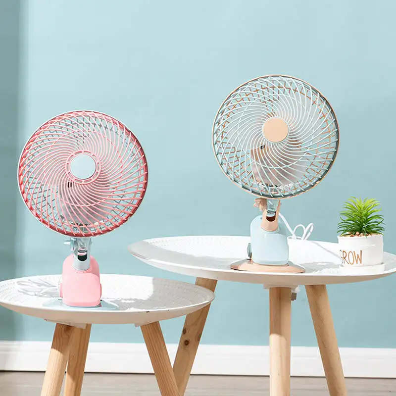 Small Rechargeable Fans Adjust around 60 degrees Electric Fan Charger Portable Clip On Desk Mini Fan