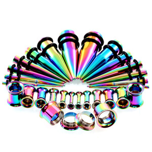 Edelstahl Ohr Taper Kit Ohr Stretching <span class=keywords><strong>Set</strong></span> mit Plugs Tunnel Ohrring Expander Body <span class=keywords><strong>Piercing</strong></span> Schmuck 28 teile/satz - Product Image 5