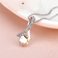 Sensibilisation au cancer du sein pendentif collier rond cristal bijoux de mode pour les femmes beau cadeau bijoux
