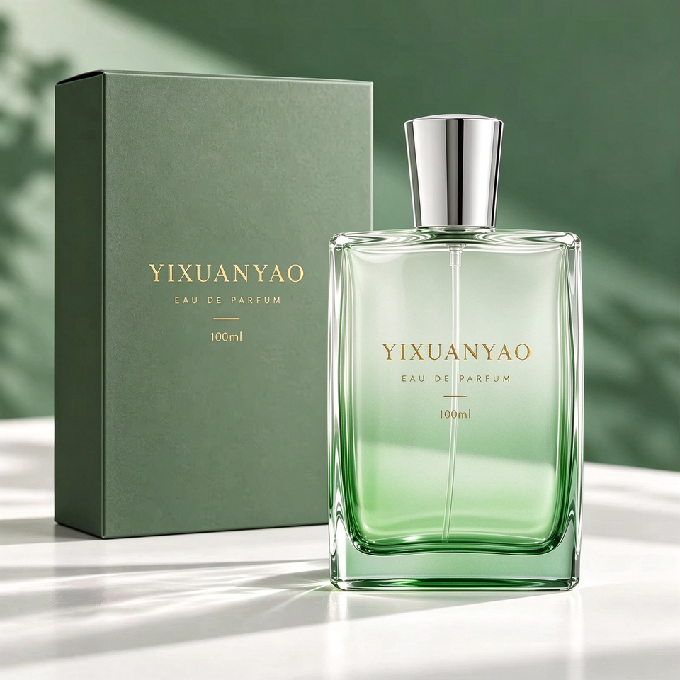 100ml Luxury Flat Glass Perfume Bottle Empty Crimp Neck Fine Mist Spray ...