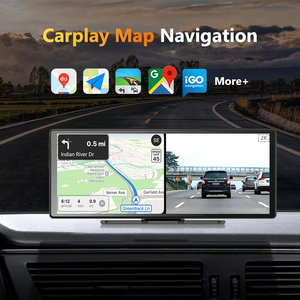 8 inch IPS cảm ứng không dây Carplay Android Auto Dash Cam màn hình 4K phía trước 1080p phía sau máy ảnh cho âm thanh <span class=keywords><strong>Bluetooth</strong></span> xe hộp đen - Product Image 6