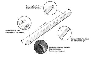 Outil de démontage de pneus de voiture, levier en acier pour pneus, ouvre-jante, outil de réparation automobile, accessoires pour moto et voiture - Product Image 6