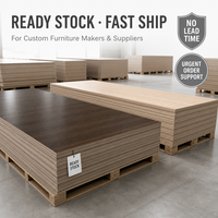 Panneau MDF mélaminé texturé en placage de bois gaufré synchrone, résistant à l'humidité, sans formaldéhyde E0, pour armoire moderne