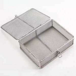 <span class=keywords><strong>Panier</strong></span> <span class=keywords><strong>à</strong></span> <span class=keywords><strong>linge</strong></span> pour pièces industrielles en acier inoxydable de haute qualité pour nettoyer et rincer les petites pièces - Product Image 1