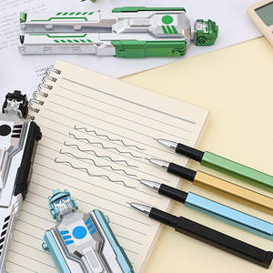 2-Pack Coole Robotvorm Gel Pennen Neutrale Zwarte Inkt 0.38Mm Schrijfbreedte Schattige Kantoorgeschenken Voor Vakanties Siliconen Materiaal - Product Image 3