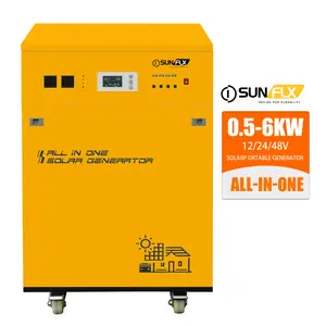 Sunflx güneş elektrik taşınabilir güç istasyonu güneş jeneratör 500W 1000w All In One jeneratörler güneş taşınabilir güç istasyonları