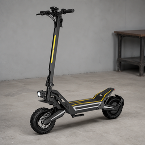 Trottinette électrique en acier à haute teneur en carbone 1200W, propulsion arrière, 48V 18.2Ah, autonomie 50KM, vitesse 55KMH, pneus 11 pouces, freins à disque doubles, entrepôt UE - Product Image 6