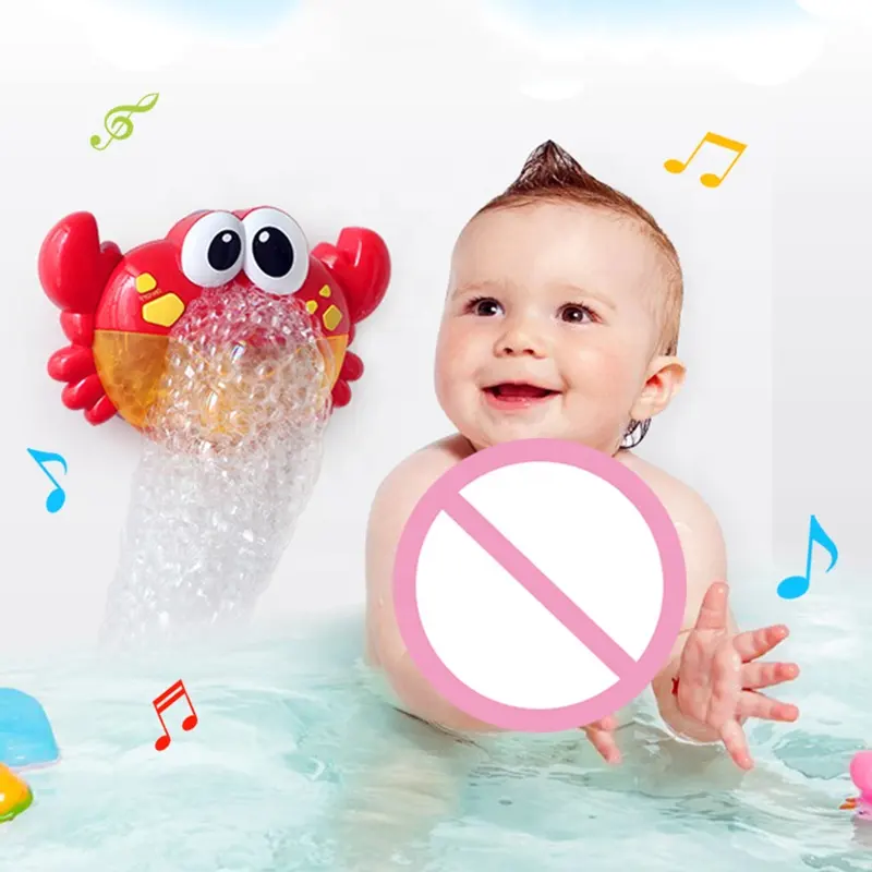 Electronic Musical Baby Bath Bathtub Shower Toy Automatic Foam Soap Dispenser Crab Bath Bubble Maker With EN71 10P