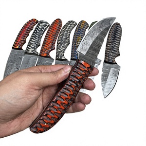 Cuchillo de Supervivencia para Camping con Hoja Fija de Acero Damasco Forjado de 23 cm, Mango de Madera Pakka Azul - Garantía de 3 Años - Product Image 5