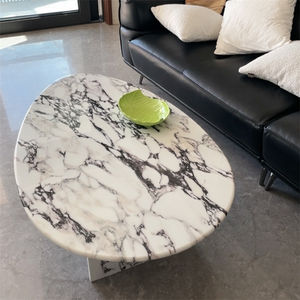 Modern fransız oturma odası ev küçük ev mermer yüksek kaliteli Minimalist şekilli sehpa mermer - Product Image 2