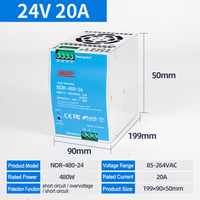 Alimentation à découpage sur rail DIN série NDR 24W 60W 40W 96W 120W 240W AC DC SMPS pour l'automatisation industrielle