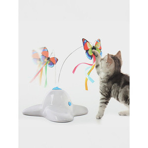 Pet elettrico rotante Laser volante giocattolo piccolo stile cartone animato scatola di 5000 giocattoli per gatti con cigolio masticare e formazione caratteristiche per cani - Product Image 1