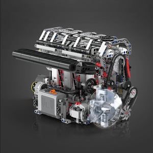 Stampo re auto MOC motorizzato motore L4 motorizzato LSX454 V8 modello di motore a benzina in plastica Set giocattolo - Product Image 5