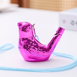 Electroplated Ceramic Bird Water <b>Whistle</b> With Lanyard, Shiny Metallic Glaze Porcelain Water Bird <b>Whistle</b>, Kids Musical Sound Toy - Product Image 5