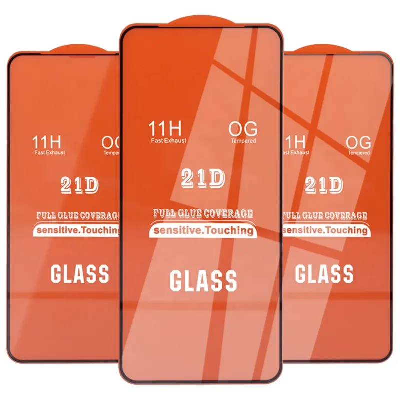 21D Screen Protector for HUAWEI P30 Professional Tempered Glass For Redmi Note 9 For iPhone 12 13 14 Screen Protector Guard