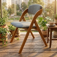 Chaise de salle à manger moderne pliable en bois massif, chaise pliante en bois rembourrée en tissu pour salle de réunion, maison, restaurant
