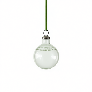 Adorno de Bola de Cristal de 3\" X 3\" X 4\" Grabado, Decoración Clásica para Colgar en el Árbol de Navidad, para Suministros de Fiesta Navideña - Product Image 1