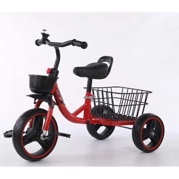 चीन फ़ैक्टरी थोक सस्ते बच्चों की बाइक बच्चों की ट्राइसाइकिल बड़ी पिछली टोकरी वाले बच्चों के लिए 3 पहिया साइकिल