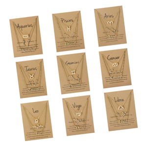 Daihe Bán Buôn Thời Trang Ba Lớp Multilayer Mặt Dây Chuyền Choker Biểu Tượng Chiêm Tinh Học Vòng Cổ 3Pcs Thiết Lập Dấu Hiệu Hoàng Đạo Vòng Cổ - Product Image 1