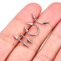 Vente en gros de piercing en titane de base ASTM F136 Labret nombril cartilage fil interne sourcil nombril anneau femmes bijoux de corps