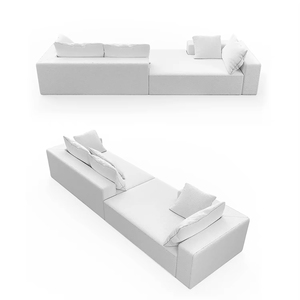 Convertible Sectional <b>Sofa</b> Couch Memory Foam Floor Mattress Apartment Living Room Office L Shape <b>Sofa</b> - Product Image 4